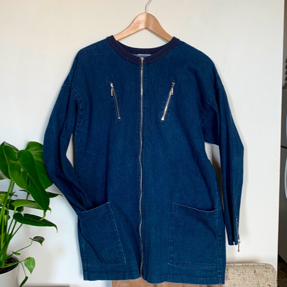 Lightweight Drop Shoulder Stretch Denim Jacket